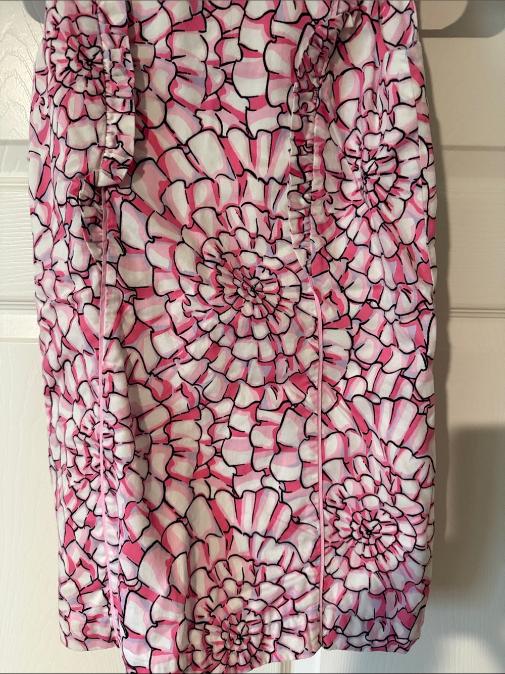 Lilly Pulitzer Girls Pink Floral Ruffle Shift Dress - Picture 3 of 7